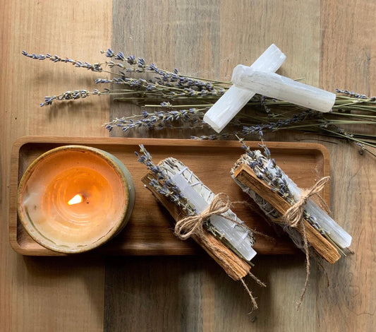 Palo Santo, Sage & Selenite Cleansing Bundle | Complete Energy Reset Kit