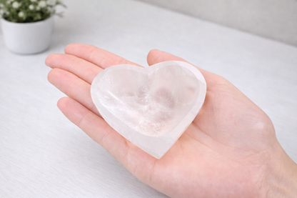 Selenite Crystal Heart Bowl